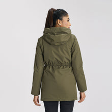 Load image into Gallery viewer, Womens Olive Windbreaker Coat
