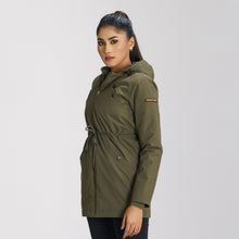 Load image into Gallery viewer, Womens Olive Windbreaker Coat
