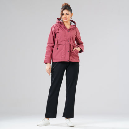 Womens Maroon Windbreaker