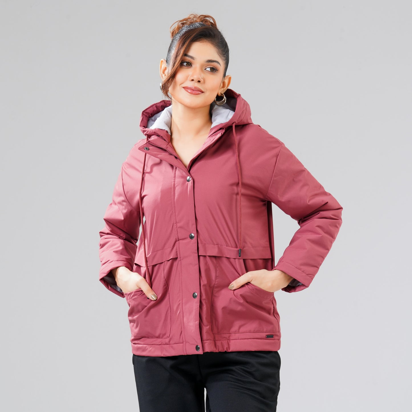 Womens Maroon Windbreaker