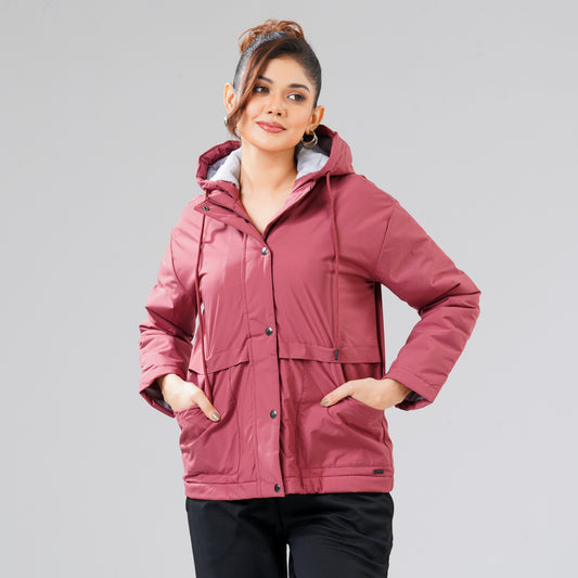 Womens Maroon Windbreaker