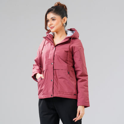 Womens Maroon Windbreaker
