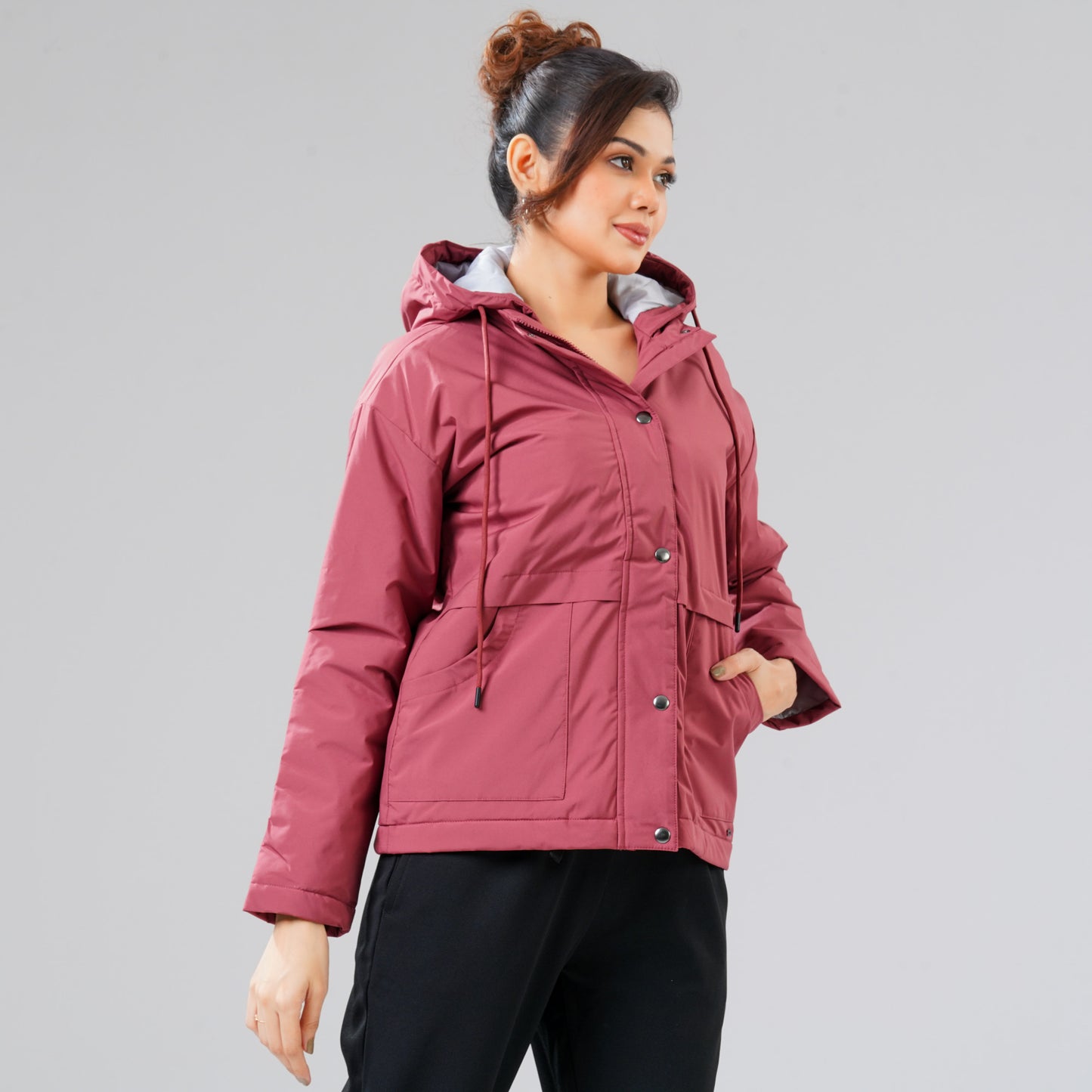Womens Maroon Windbreaker