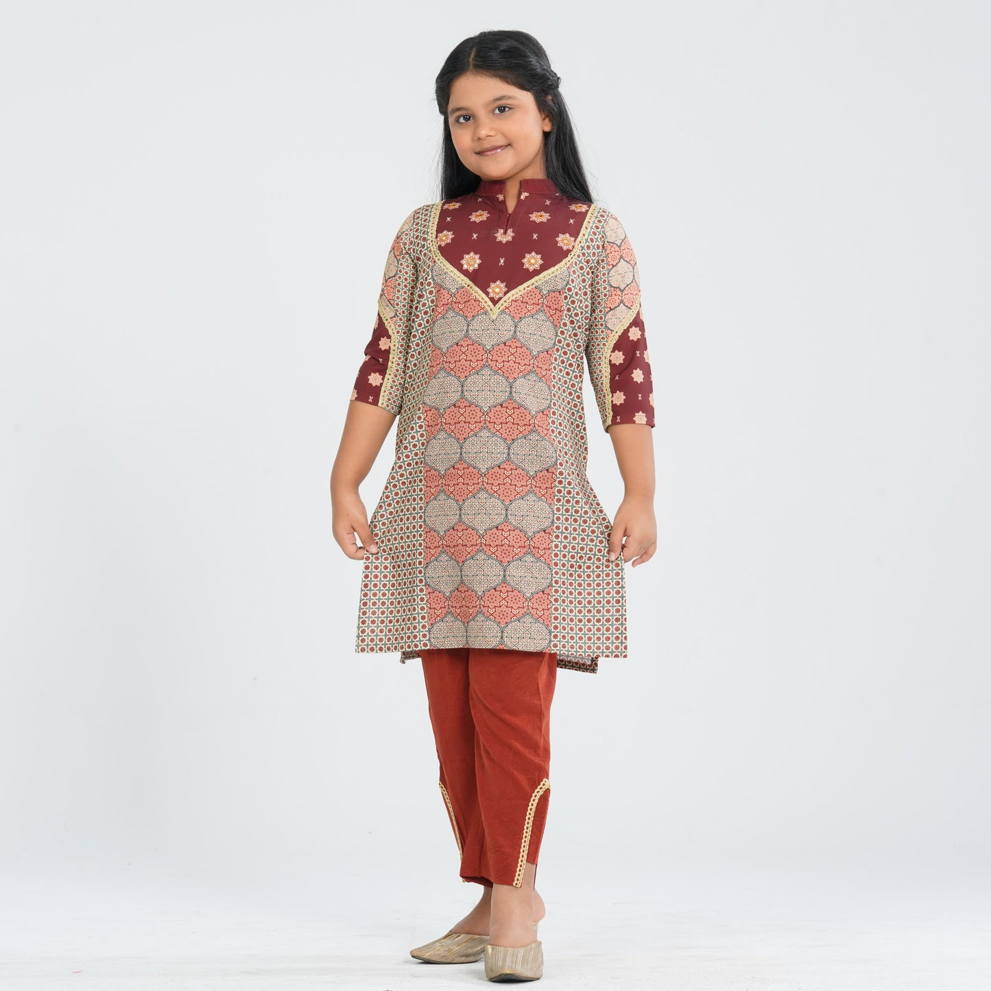 Girl's Blended Silk Two Piece