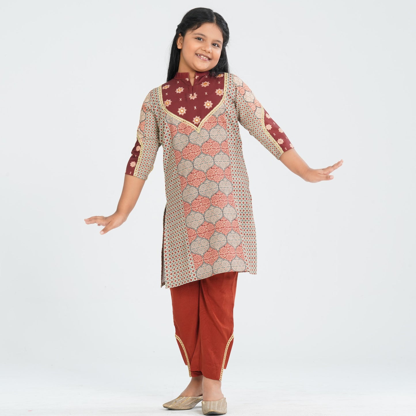 Girl's Blended Silk Two Piece