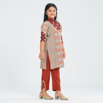 Girl's Blended Silk Two Piece