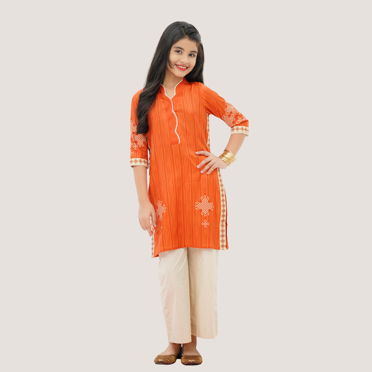 Girls' Orange 2-Piece Set