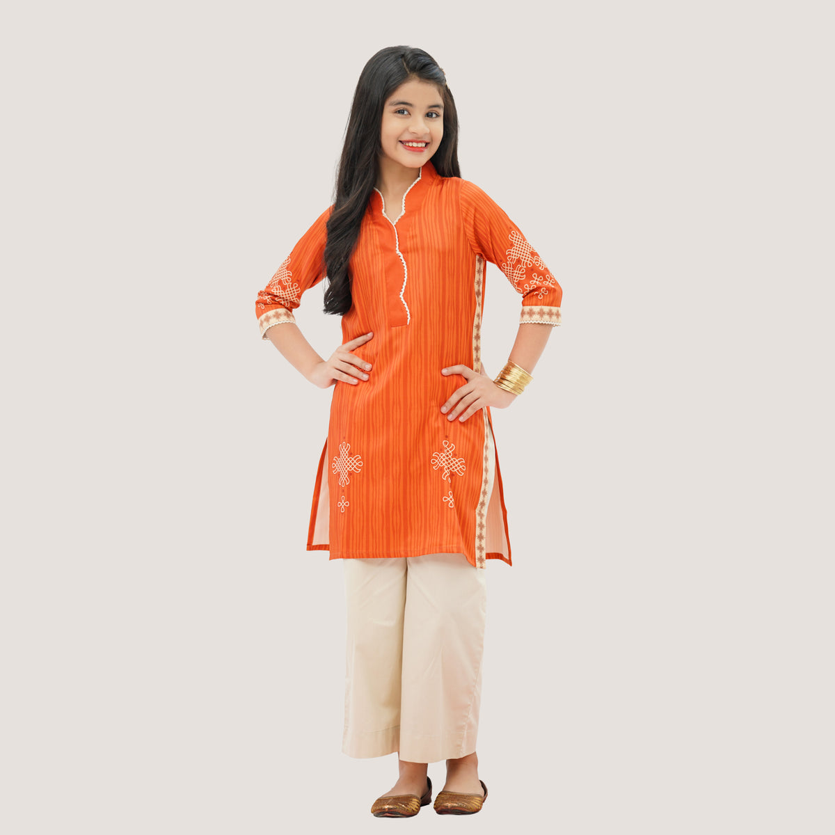 Girls' Orange 2-Piece Set