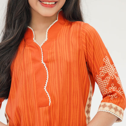 Girls' Orange 2-Piece Set