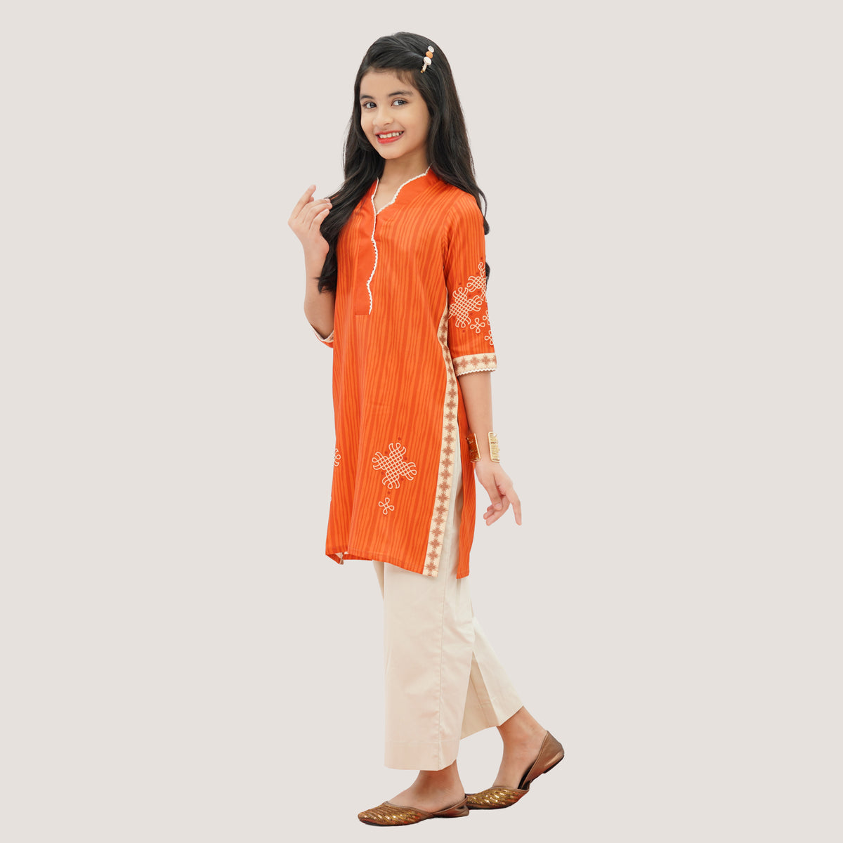 Girls' Orange 2-Piece Set