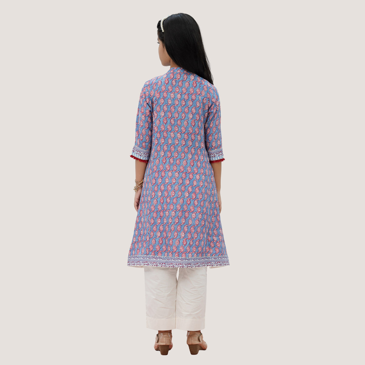 Girls' Blue Print 2-Piece Set