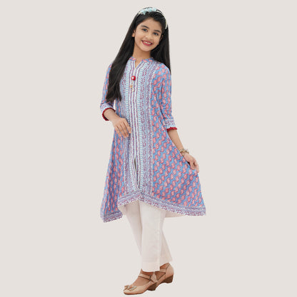 Girls' Blue Print 2-Piece Set