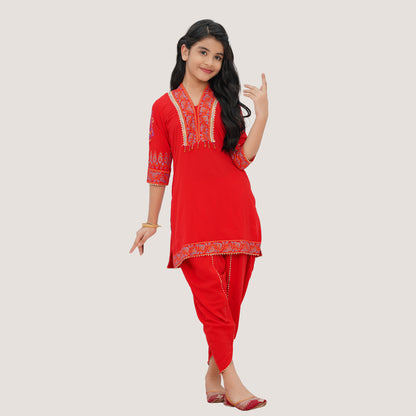 Girls Printed Two Piece Set