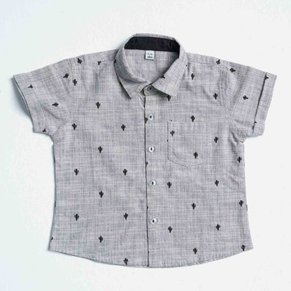 Newborn Grey Cotton Two Piece Set