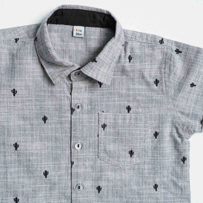 Newborn Grey Cotton Two Piece Set