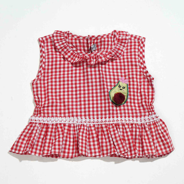 NEW BORN 2PCS - RED CHECK