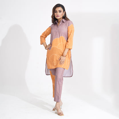 Women Mustard Two Piece Set