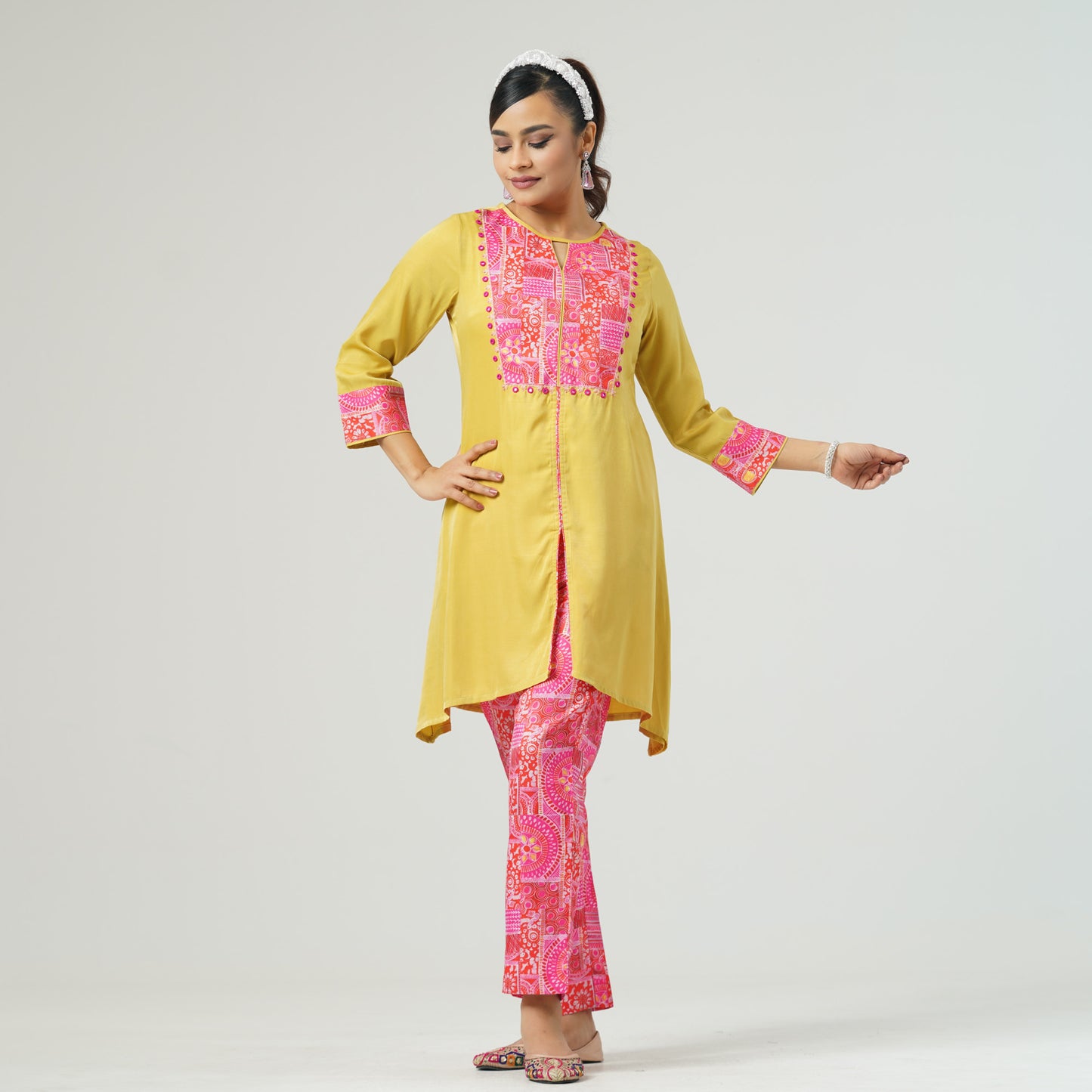 Womens Mustard Two-piece set