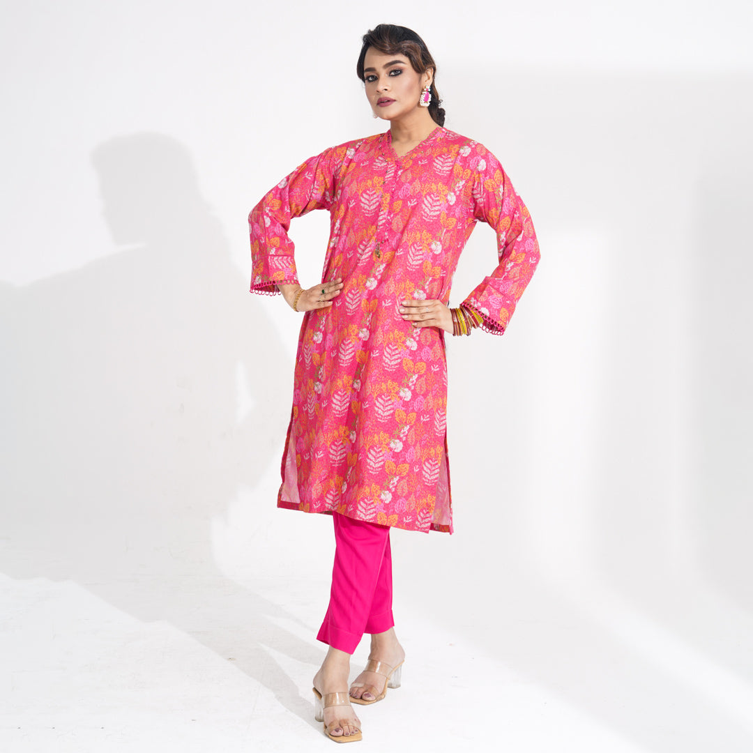 Ethnic 2Pcs-HOT PINK