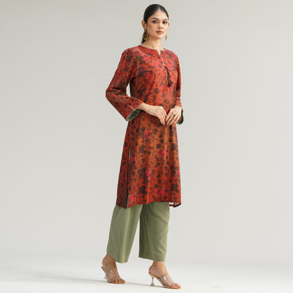 Womens Brown Two Piece Set