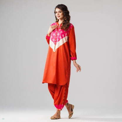 Womens Burnt Orange Two Piece Set