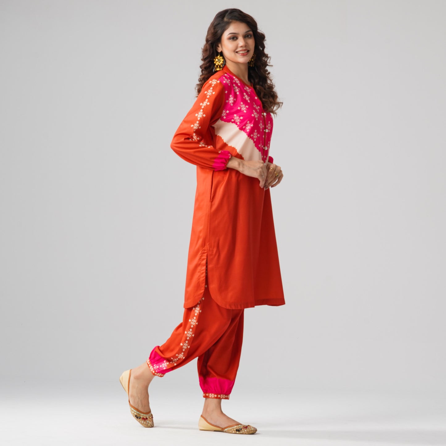 Womens Burnt Orange Two Piece Set