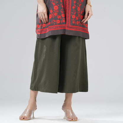 Women Olive Ethnic 2pcs Set