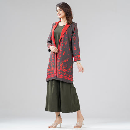 Women Olive Ethnic 2pcs Set