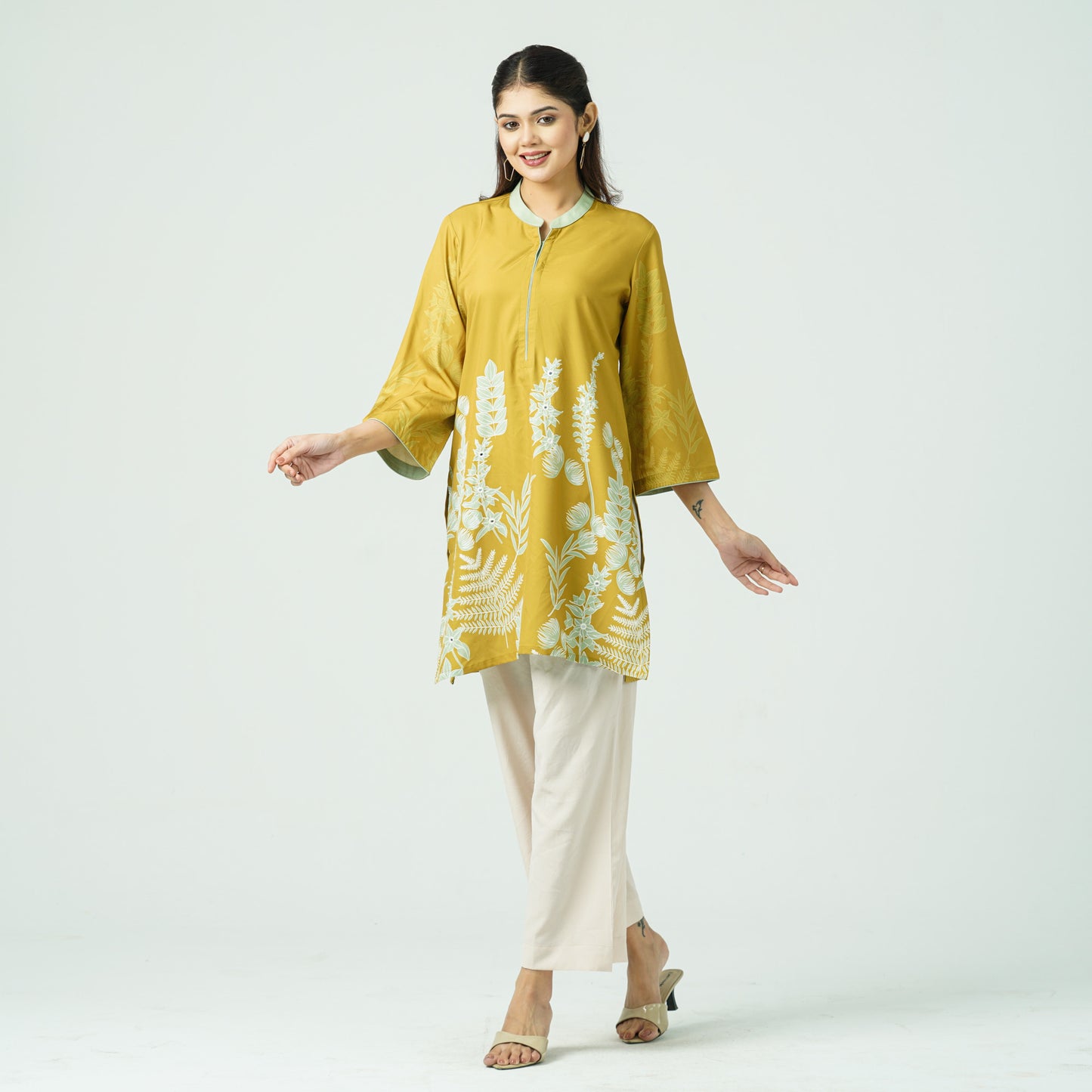 Women’s Blended Silk Printed Two-Piece Set