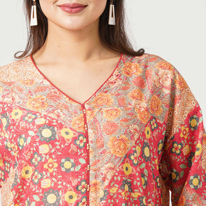 Women’s Blended Silk Printed Two-Piece Set