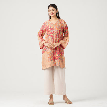 Women’s Blended Silk Printed Two-Piece Set