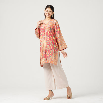 Women’s Blended Silk Printed Two-Piece Set