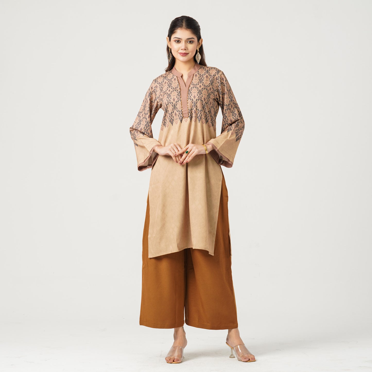 Women’s Blended Silk Printed Two Piece Set