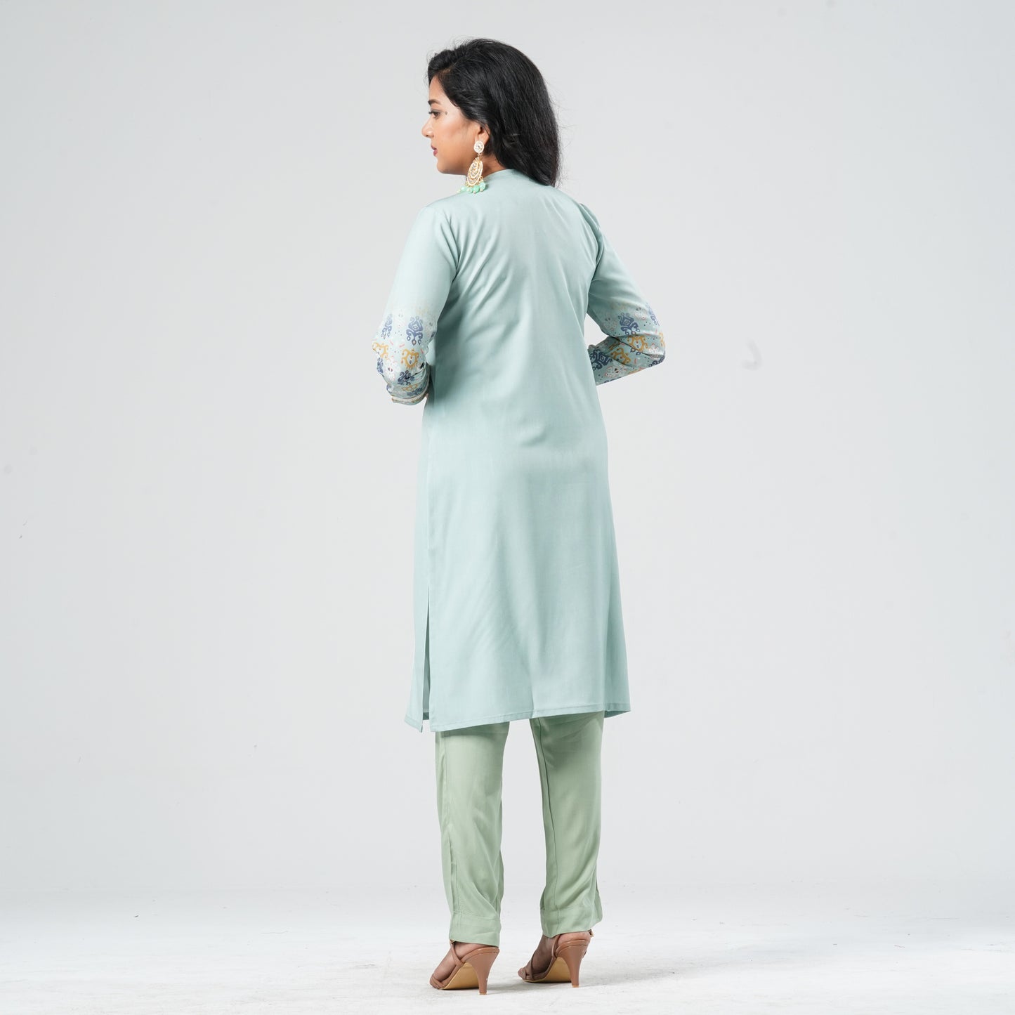 Women Blended Silk Two Piece Set