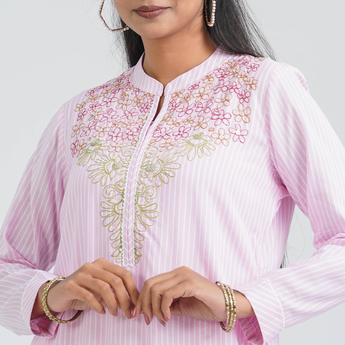 Women's Pink Cotton Two Piece Set