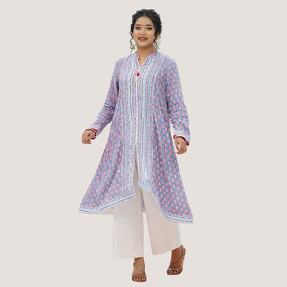Womens Blue Print 2-Piece Set