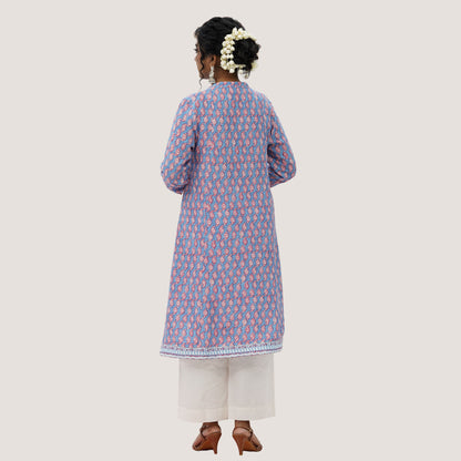 Womens Blue Print 2-Piece Set
