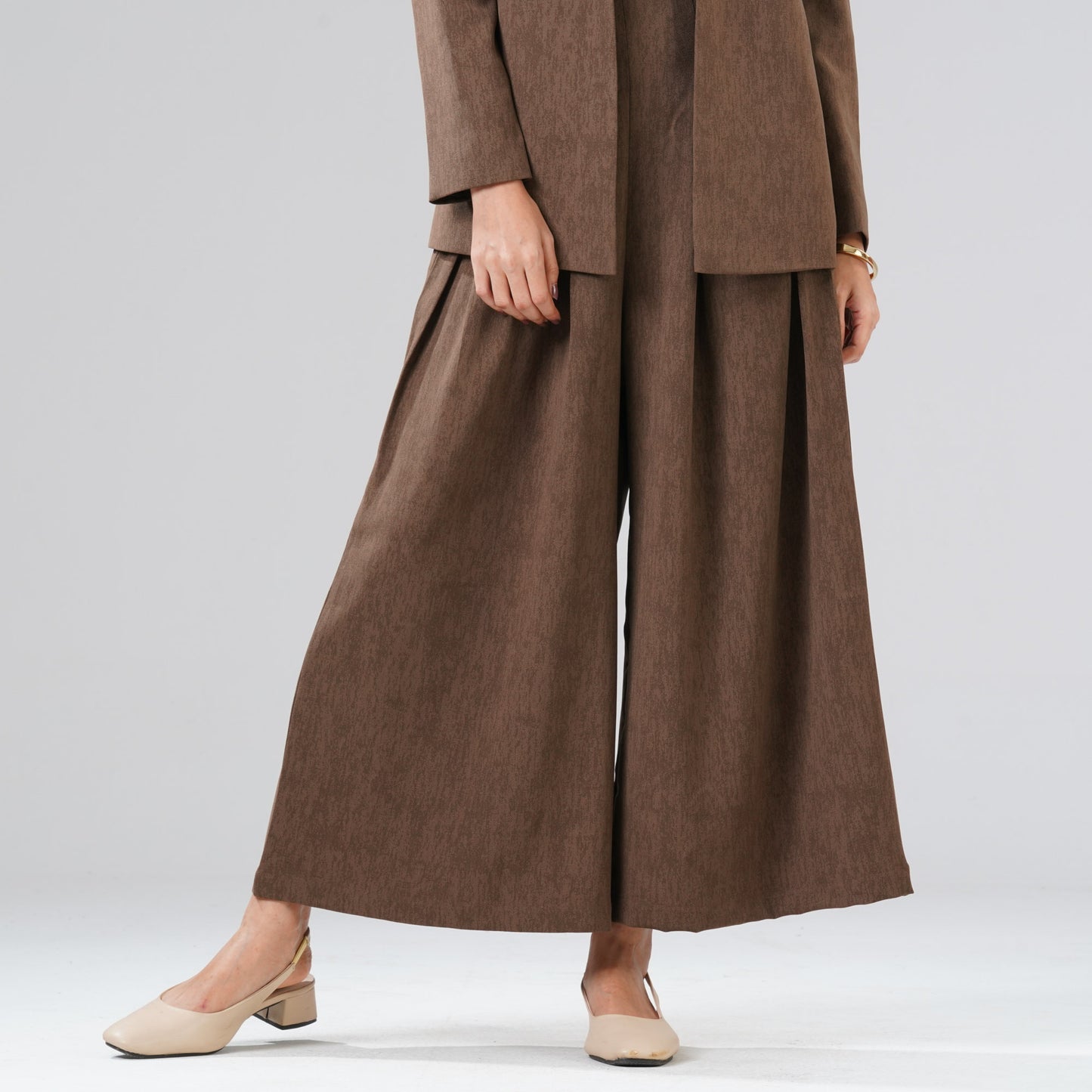 Womens Brown Two Piece Set