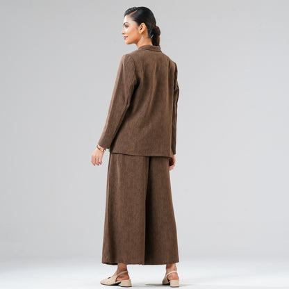 Womens Brown Two Piece Set