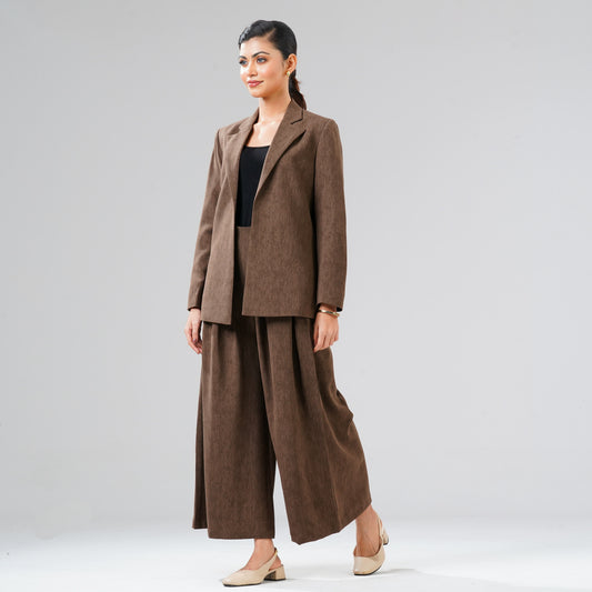 Womens Brown Two Piece Set