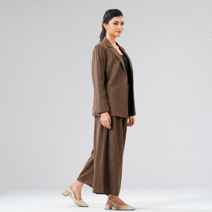 Womens Brown Two Piece Set