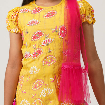 Girls Yellow Three Piece Set