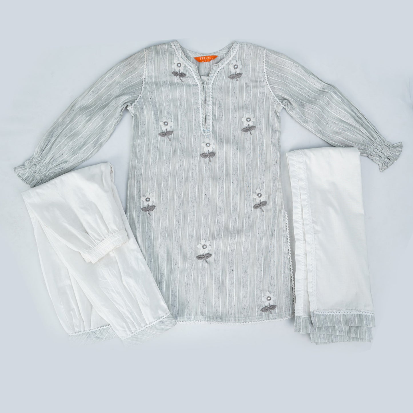 Girls 3Pcs-ASH STRIPE