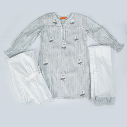 Girls 3Pcs-ASH STRIPE