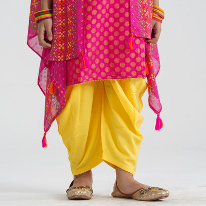 Girl’s Viscose & Georgette Three Piece Set