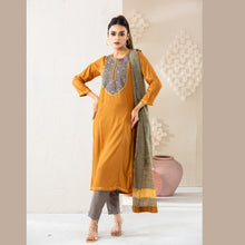 Load image into Gallery viewer, Womens Yellow Ochre Ethnic 3Pcs Set
