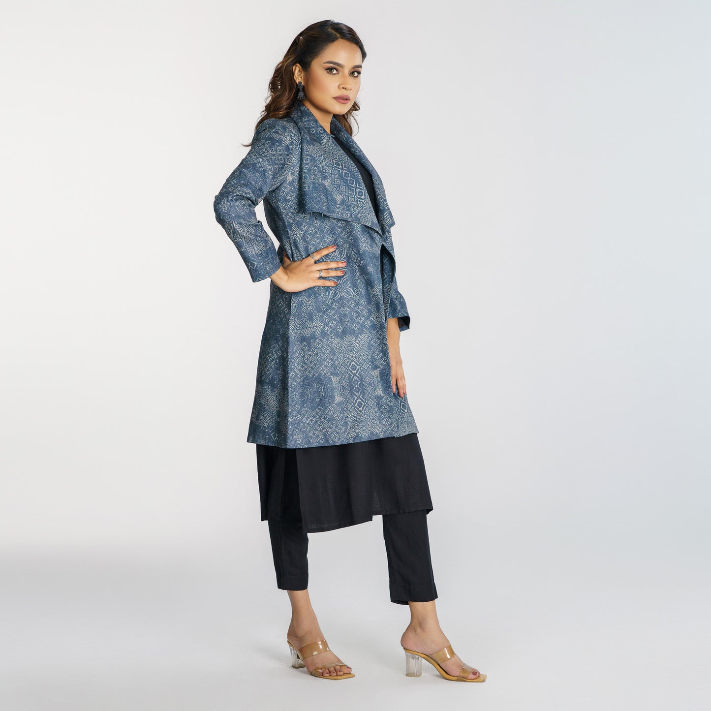 Womens Ethnic Indigo & Black 3-Piece