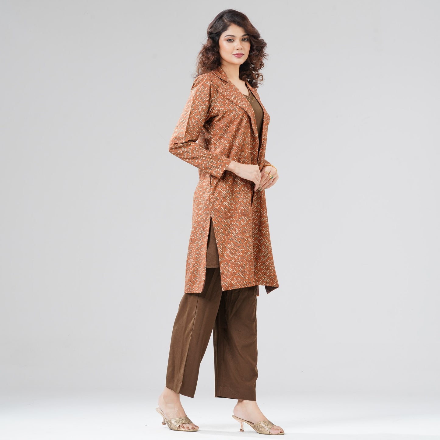 Womens Brown Three Piece