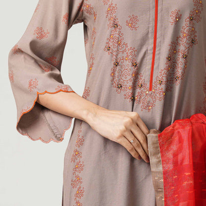 Women’s Cashmilon Printed Three-Piece Set