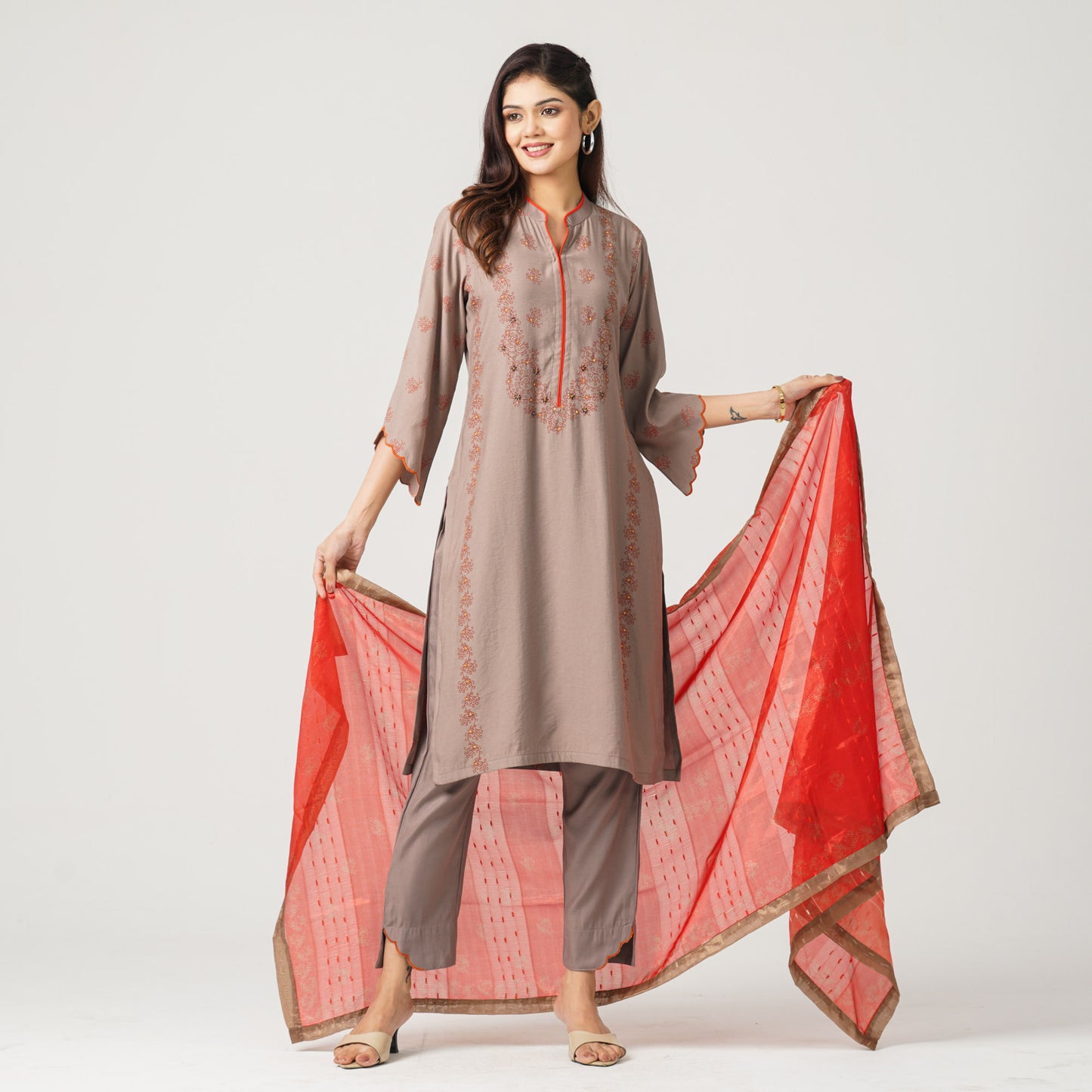 Women’s Cashmilon Printed Three-Piece Set